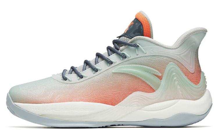 Anta Mountain 2 Cushioning Slip Resistant Abrasion Resistant Coverage Mid top Basketball Shoes Men's Asphalt Gray