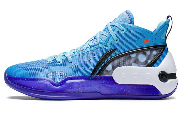 Li-Ning LiNing YuShuai 16 Cushioning Anti-Slip And Wear-Resistant Mid-Top Basketball Shoes Moon White Blue