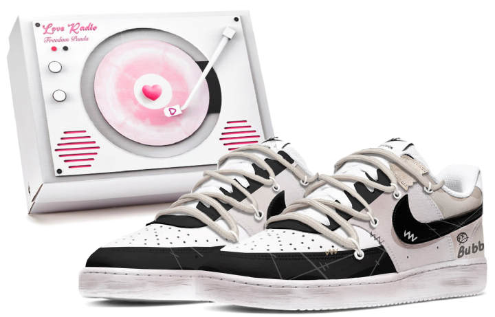 Nike Nike Court Vision 1 Cute Ghost Slip Resistant Abrasion Resistant Low top Skateboard Shoes Men's Black White