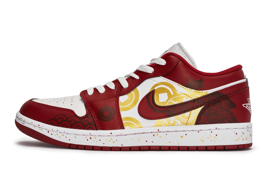 Jordan Jordan Air Jordan 1 REGO Hot Dog, Golden Toad Holding Gold Abrasion Resistant Abrasion Resistant Low top