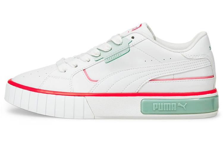 PUMA Cali Star Lights Platform Shoes White/Green/Orange Women's