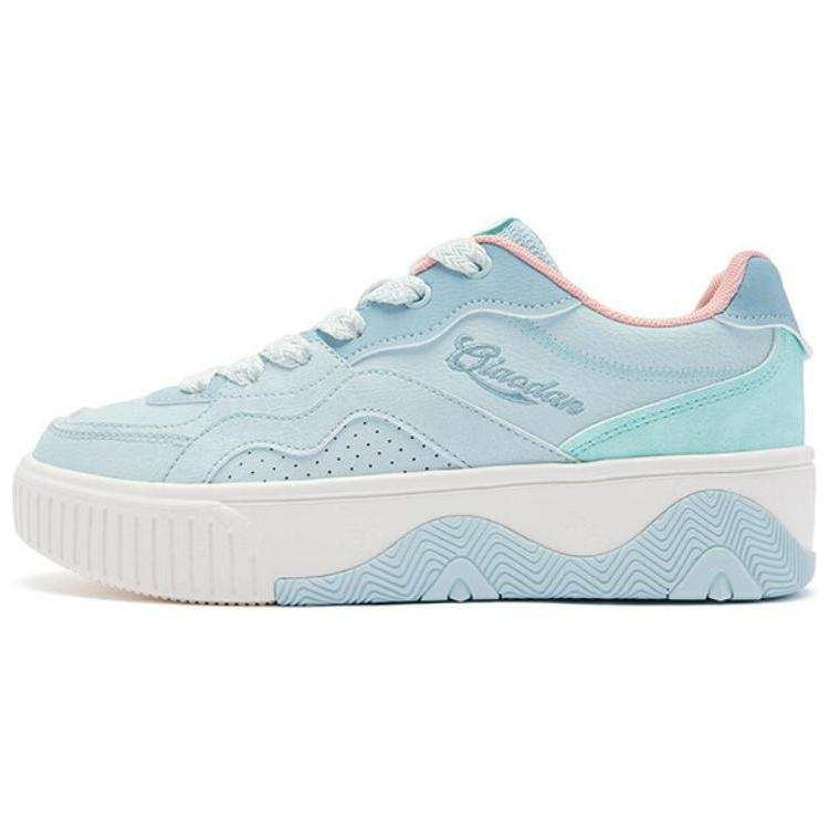 QIAODAN Slip Resistant Abrasion Resistant Slip Resistant Abrasion Resistant Low top Skateboard Shoes Women's Blue