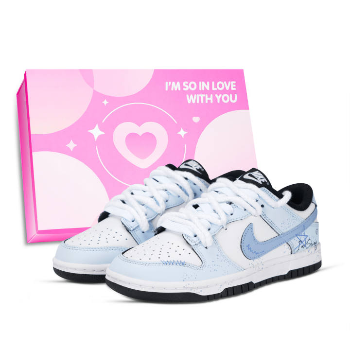 Nike Nike Dunk Starry Sea Slip Resistant Abrasion Resistant Low top Skateboard Shoes Unisex Blue White