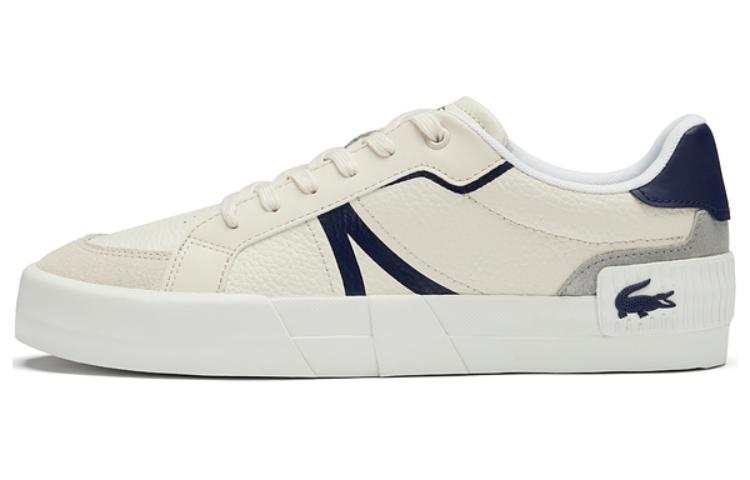 LACOSTE Cow Leather Low top Skateboard Shoes Men's Beige