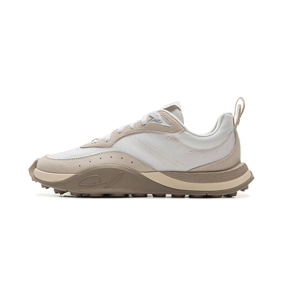 Li-Ning Li Ning Cushioning Slip Resistant Abrasion Resistant Breathable Lightweight Low top Basketball Shoes Men's White Brown