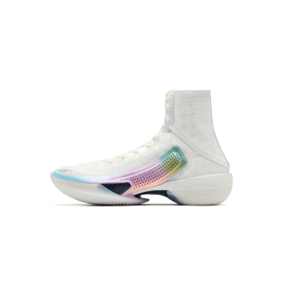 ANTA SNEAKERVERSE Eclosion Type 1 Textile, Synthetic Leather High top Basketball Shoes Men's Iridescent White