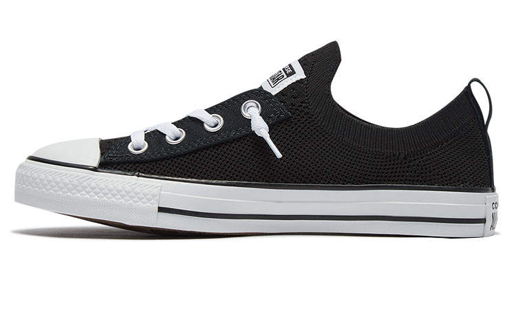 Converse Chuck Taylor All Star Shoreline Knit Slip Low Top Black White Women's