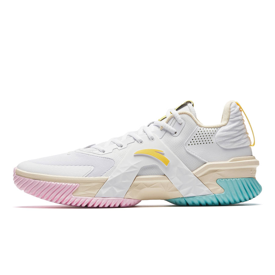 Anta Airspace 5 West Coast Low top Cement Killer Basketball Shoes Men's White Blue Pink