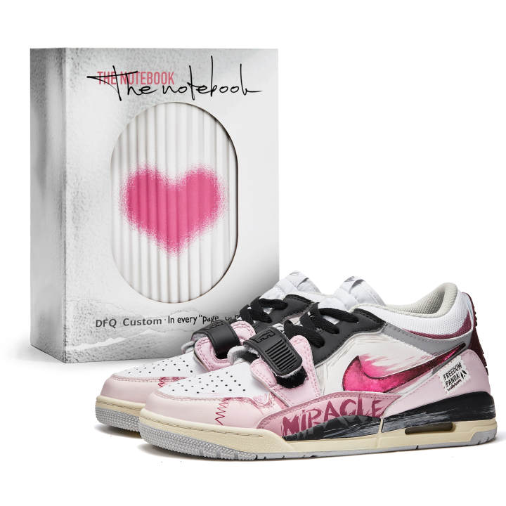 Jordan Jordan Legacy 312 Da Vinci Custom, Box, Confession Book Pink Beauty Slip Resistant Abrasion Resistant