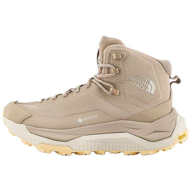 THE NORTH FACE FASTPACK Abrasion Resistant Waterproof Balance Rebound Grip Mid top Hiking Shoes Women's Wasteland Brown