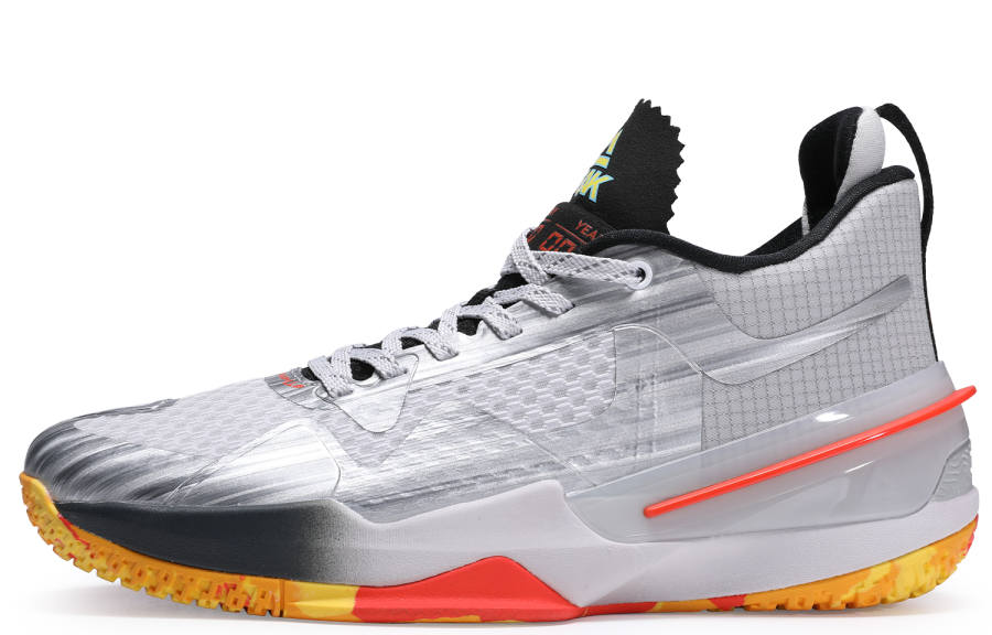 PEAK Flash 3 Cross Abrasion Resistant Breathable Mid top Basketball Shoes Men's Silver