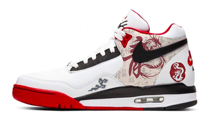 Nike Nike Flight Legacy High top Vintage Basketball Shoes Men's Red White
