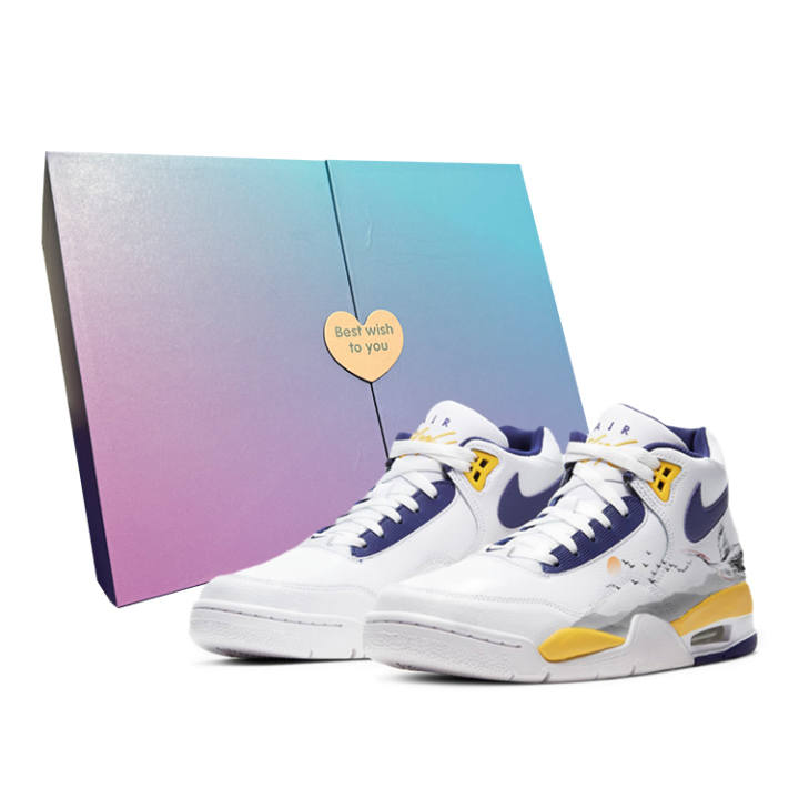 Nike Nike Flight Legacy Vintage Basketball Shoes Men's Mid Top Yellow/White