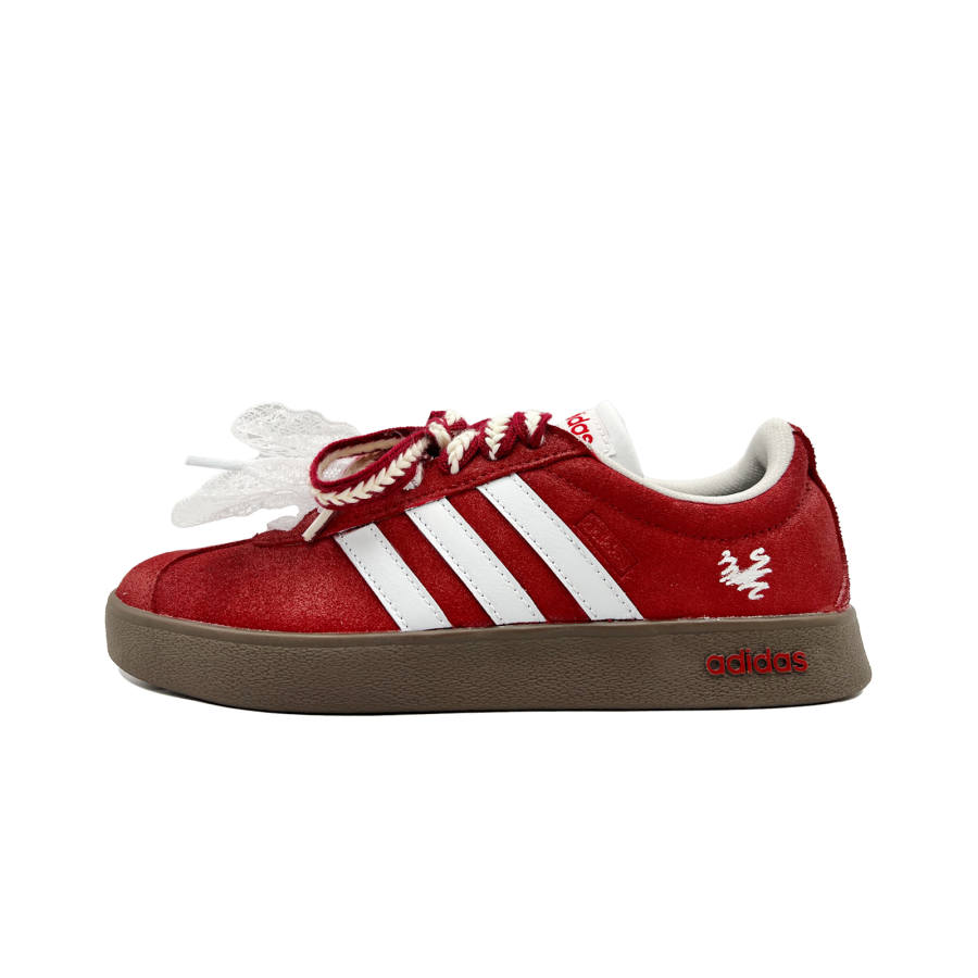 Adidas Adidas VL COURT 2.0 Lifestyle Strawberry Milk Candies Low top Skateboard Shoes Unisex White Red