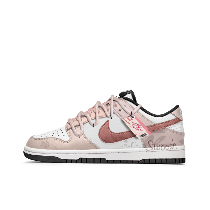 Nike Nike Dunk Slip Resistant Abrasion Resistant Low top Skateboard Shoes Unisex Pink White