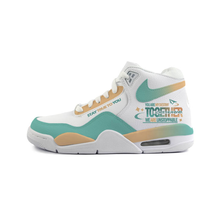 Nike Nike Flight Legacy Mid top Vintage Basketball Shoes Unisex White Green