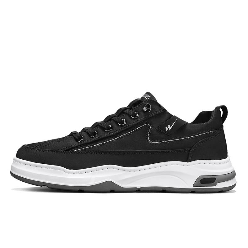 Binary Binary Lightweight Slip Resistant Lightweight Anti Slip Low top Skateboard Shoes Men's Black