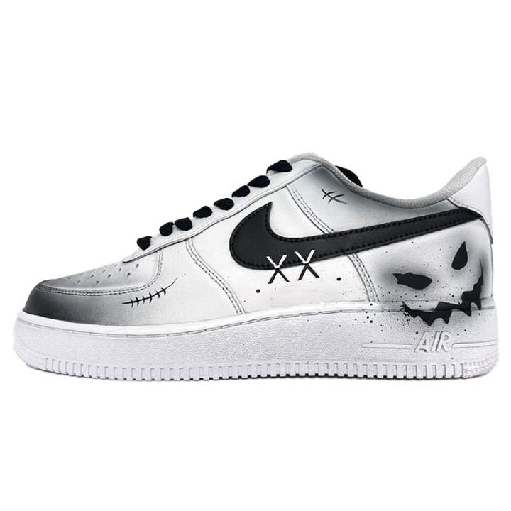 Nike Nike Air Force 1 Green Mountain, White Demon Smile Coverage Slip Resistant Abrasion Resistant Low top Skateboard Shoes
