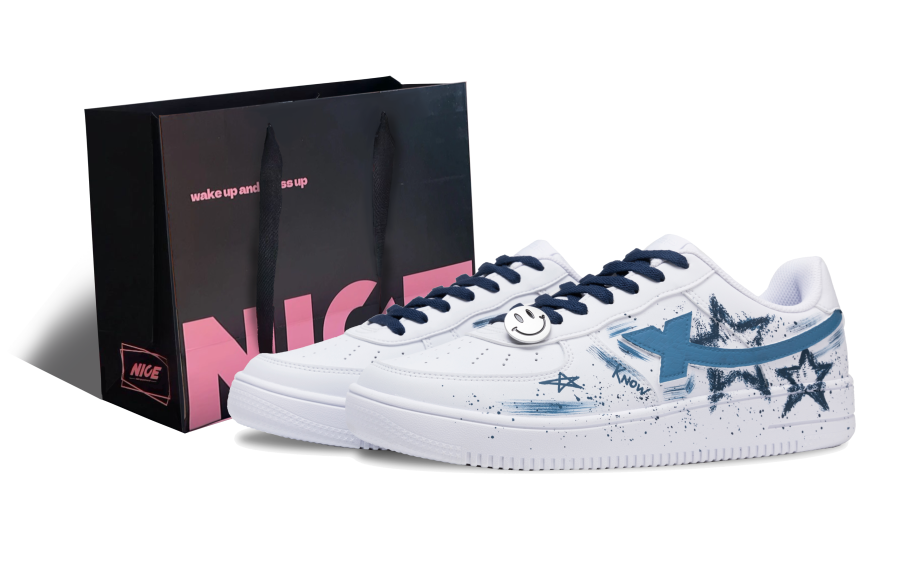 XTEP Air Force 1 Glacier Aurora, Photovoltaic Power Abrasion Resistant Breathable Slip Resistant Low top