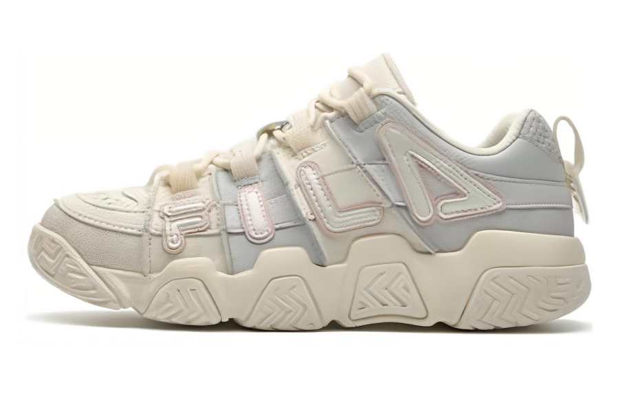 FILA FUSION Puffy Shoes Low top Basketball Shoes Women's White