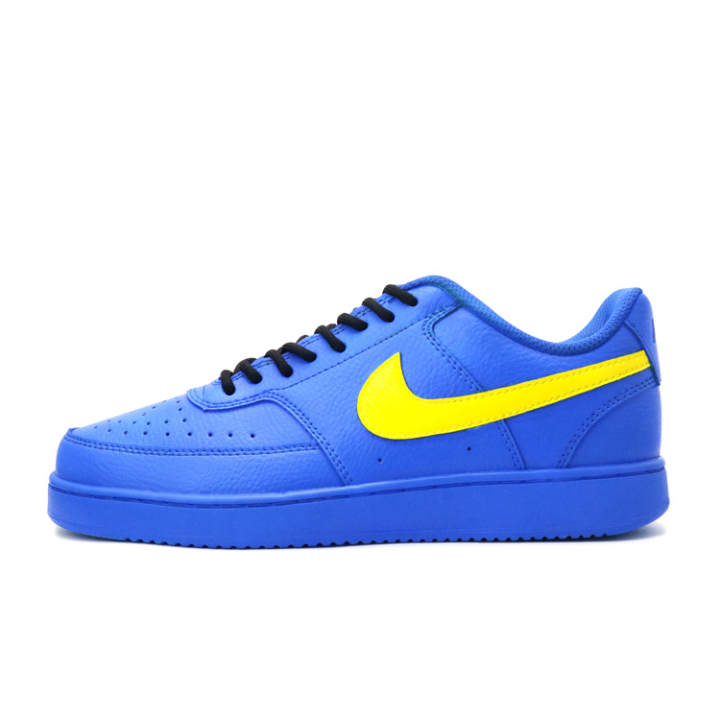 Nike Nike Court Vision 1 Breathable Low top Skateboard Shoes Men's Blue Yellow