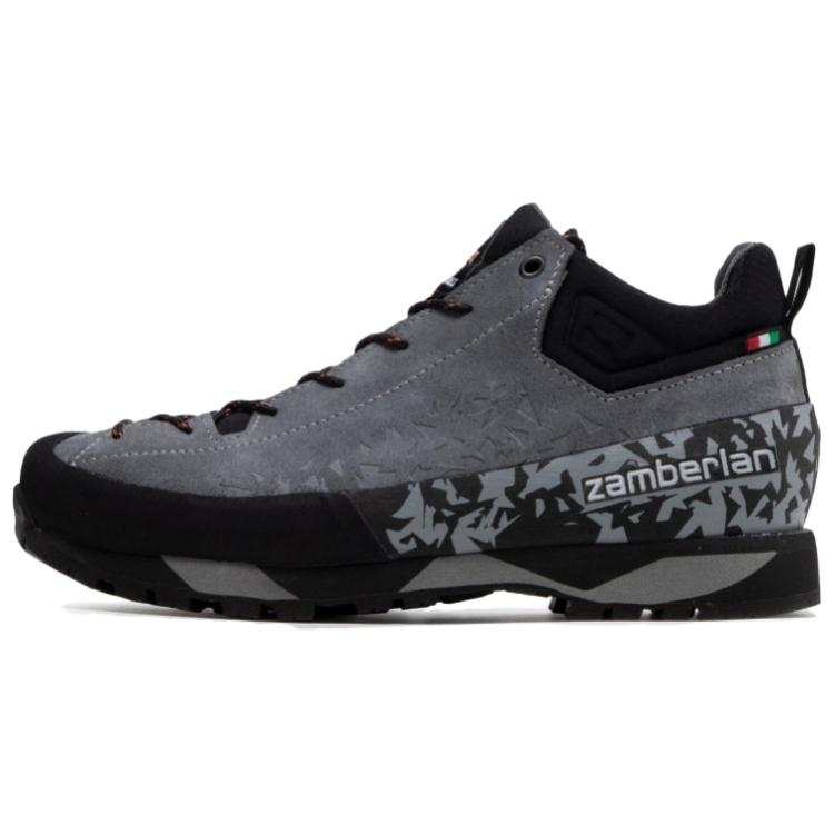 Zamberlan Slip Resistant Abrasion Resistant Low top Hiking Shoes Men's Gray Black