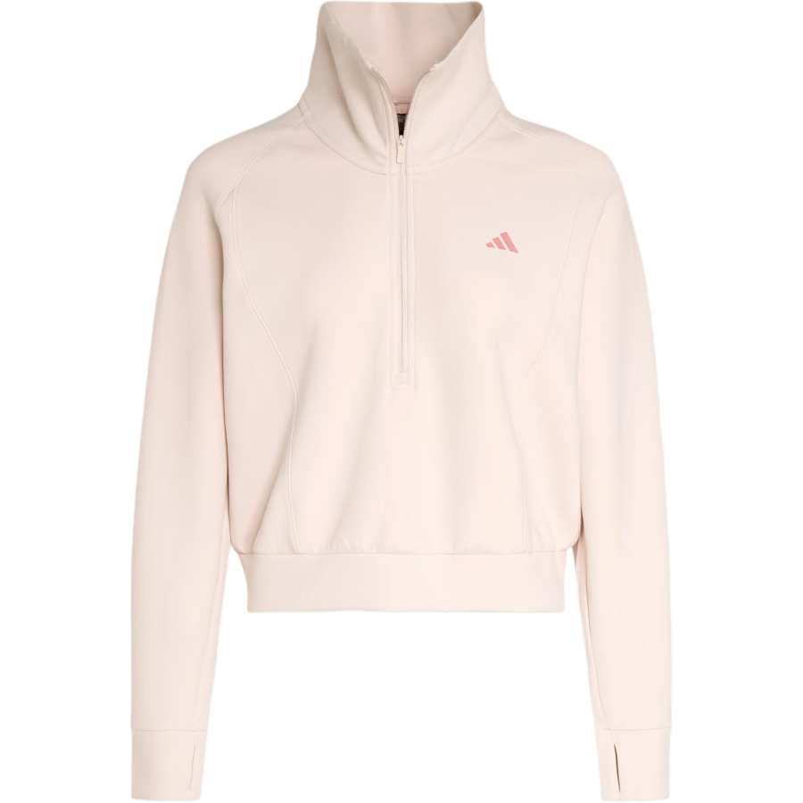 Adidas Adidas Sweatshirts Women's Light Sesame Purple Pink Stand Collar Moderate Regular