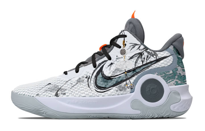 Nike Nike KD Trey 5 IX Cushioning Abrasion Resistant Impact Resistant Super Light Mid top Basketball Shoes Unisex Light Gray