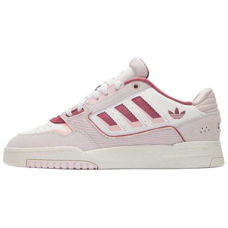 Adidas Originals Drop Step Slip Resistant Abrasion Resistant Low top Skateboard Shoes Unisex White Pink