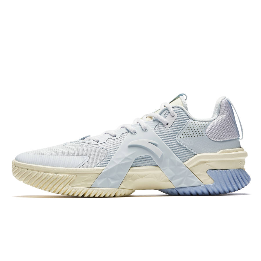 Anta Airspace 5 Marble Low top Cement Killer Basketball Shoes Men's Blue Gray
