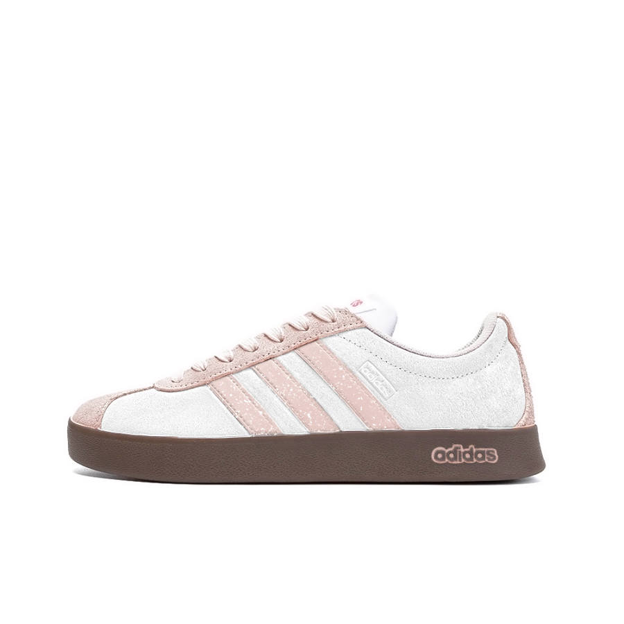 Adidas Neo Slip Resistant Abrasion Resistant Low top Skateboard Shoes Unisex Pink White