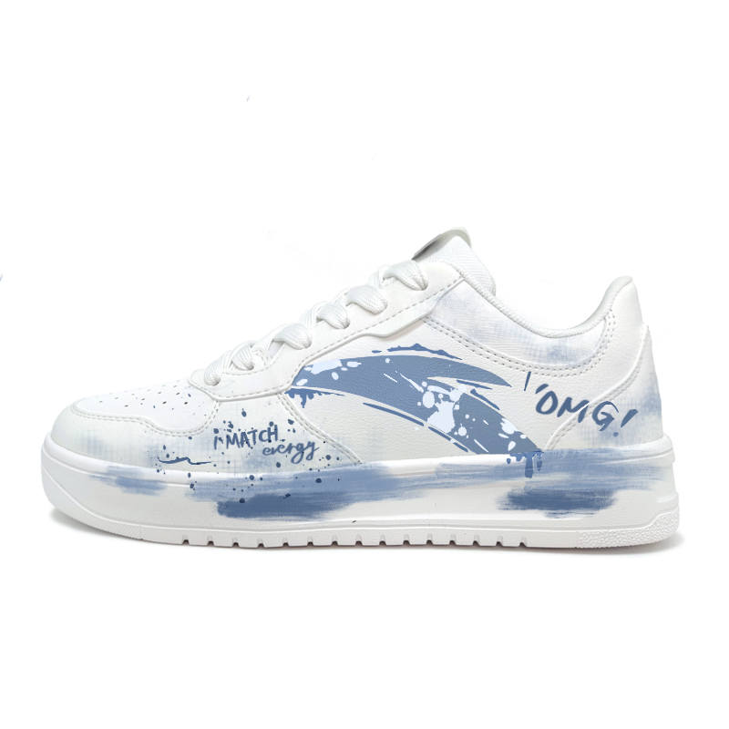 Anta Easy Abrasion Resistant Lightweight Low top Skateboard Shoes Unisex Blue White