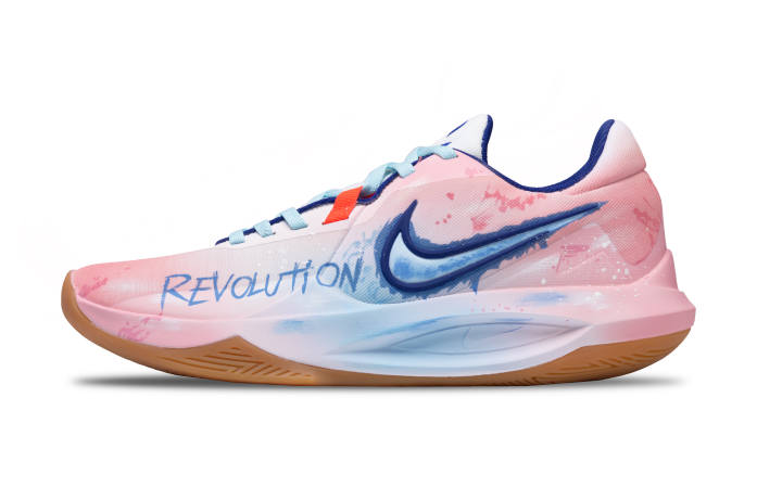 Nike Nike Precision 6 Low top Basketball Shoes Men's Pink Blue