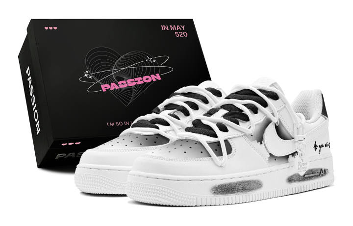 Nike Nike Air Force 1 Low top Skateboard Shoes Men's Black White