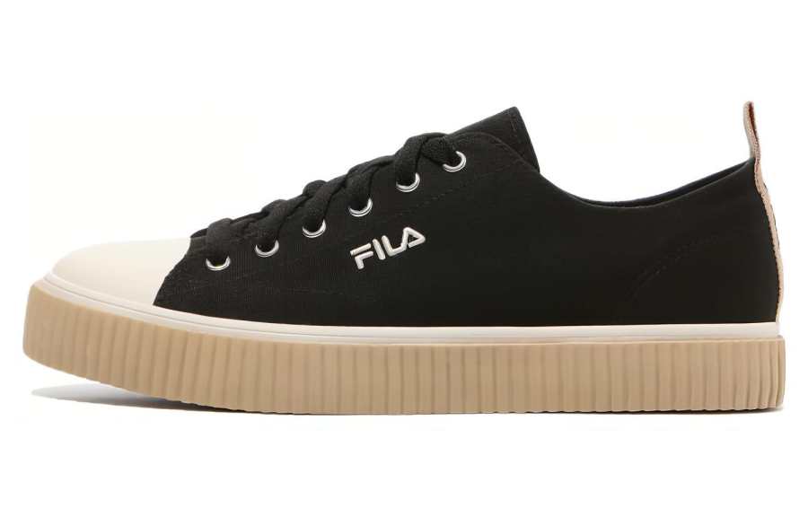 FILA Layer Low Top Stylish Casual Skate Shoes Unisex Black Korean Version 'Black Cream'