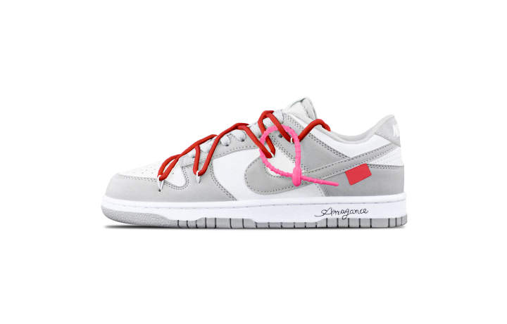 Nike Nike Dunk Skateboard Shoes Men's Low Top Gray/Red
