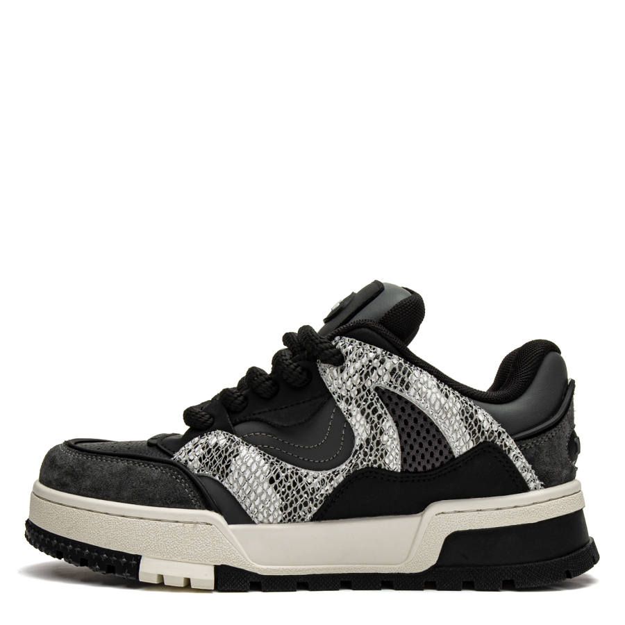 Youthloser Puffy Shoes Low top Skateboard Shoes Unisex Black