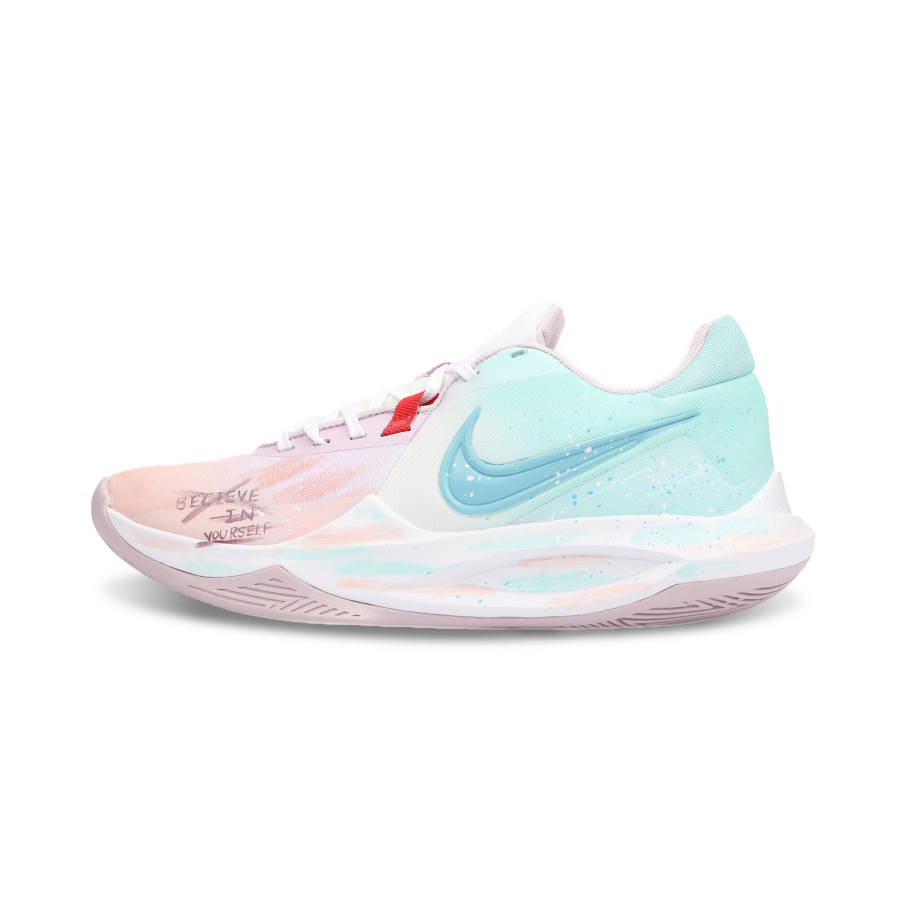 Nike Nike Precision 6 Dreamy Color Cushioning Abrasion Resistant Low top Basketball Shoes Men's Pink