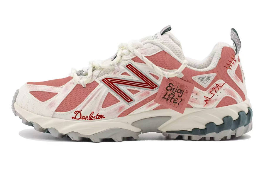 New Balance New Balance 610T Bolan Red Cushioning, Wear Resistant Low top Mountaineering Hiking Shoes Unisex White Pink