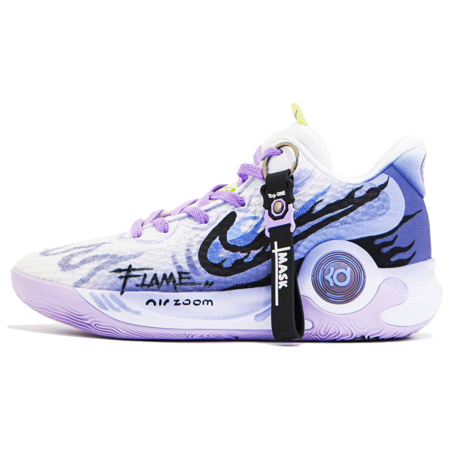 Nike Nike KD Trey 5 IX Slip Resistant Abrasion Resistant Mid top Vintage Basketball Shoes Unisex Purple
