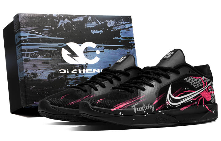 Nike Nike Sabrina 2 Spider Web Phantom Box Fabric Abrasion Resistant Low top Basketball Shoes Unisex Black Pink