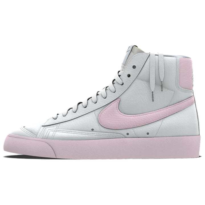 Nike Nike Blazer Thermal Slip Resistant Cushioning Abrasion Resistant High top Skateboard Shoes Unisex Pink White