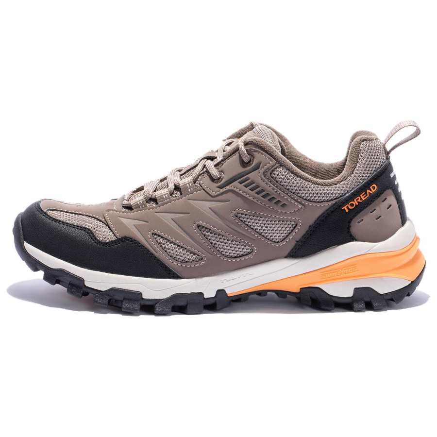TOREAD Slip Resistant Abrasion Resistant Low top Hiking Shoes Men's Brown