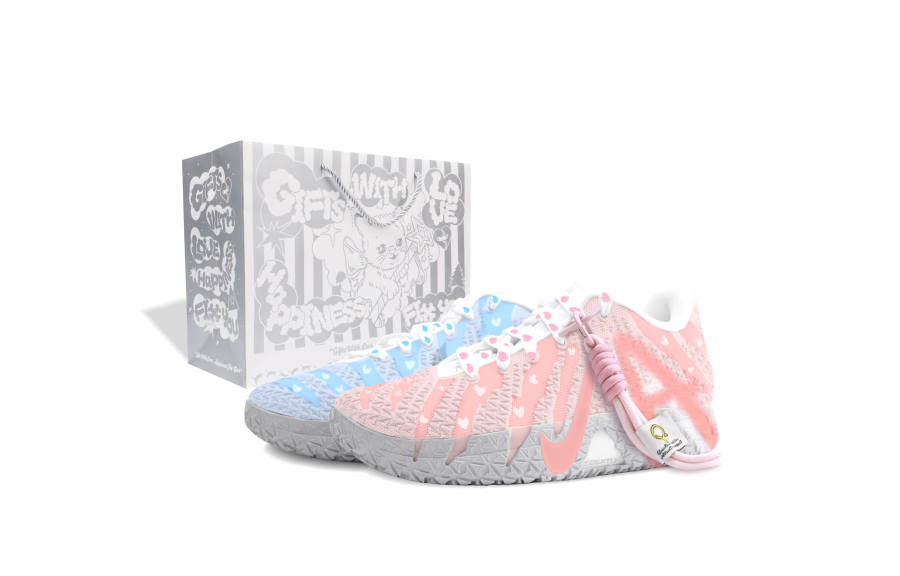 Nike Nike Ja Morant 3 Sweet Crit Cushioning, Wear Resistant Low top Basketball Shoes Unisex Blue Pink