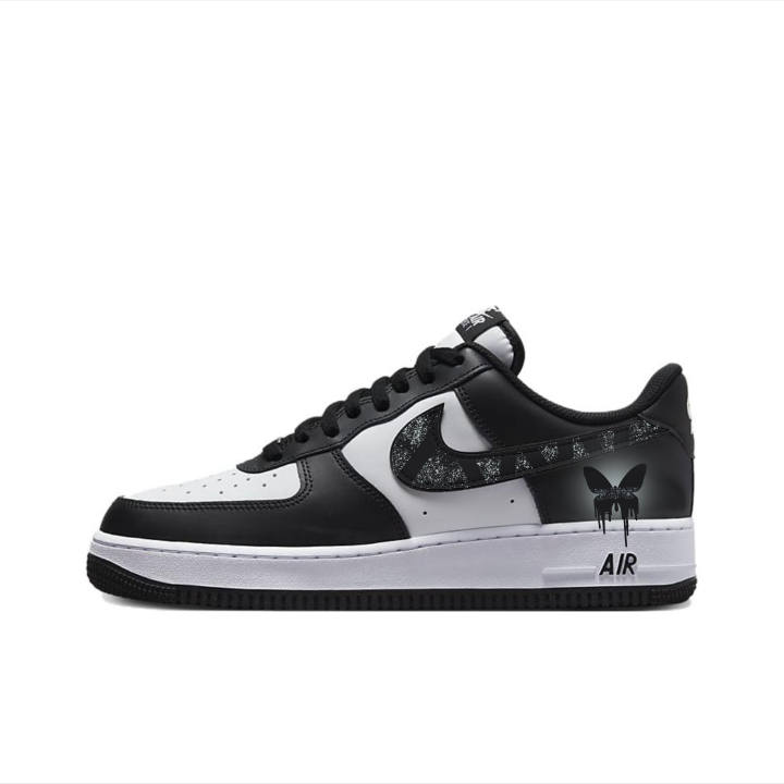 Nike Nike Air Force 1 Slip Resistant Abrasion Resistant Low top Skateboard Shoes Unisex White Black