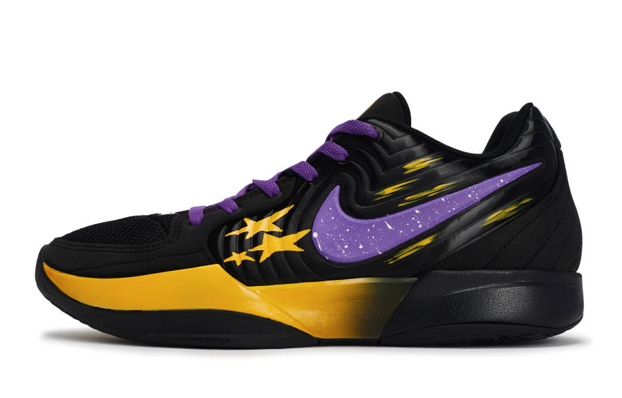 Nike Nike Ja 2 Abrasion Resistant Low top Basketball Shoes Men's Black Purple Yellow