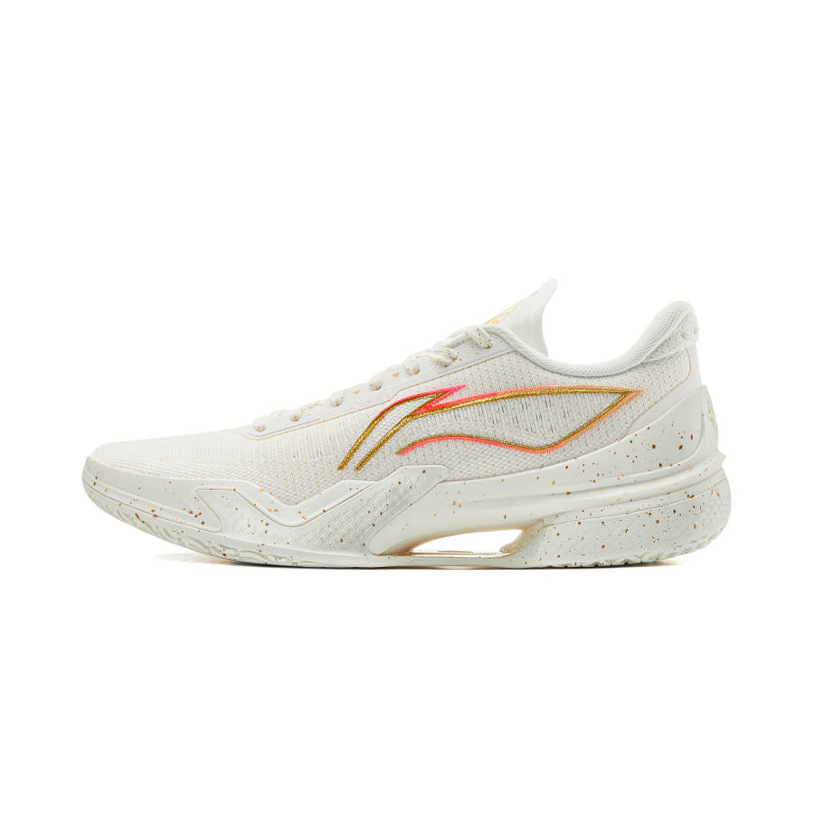 Li-Ning Li Ning Liren 5 Low top Performance Basketball Shoes Men's White Gold