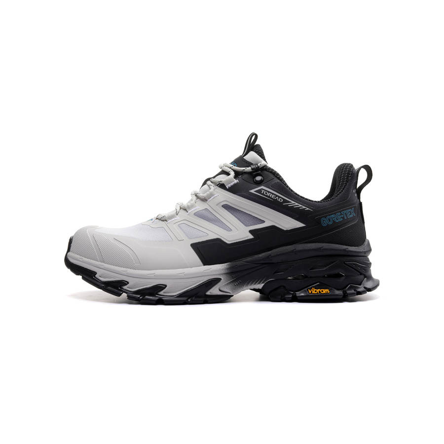 TOREAD Slip Resistant, Abrasion Resistant, Waterproof Low top Hiking Shoes Men's Gray Black