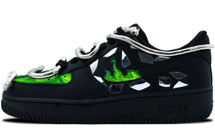 Nike Nike Air Force 1 Cushioning Low top Skateboard Shoes Men's Black