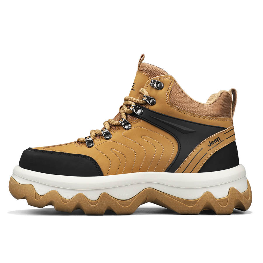 Jeep Cushioning Abrasion Resistant Height Increasing Mountaineering Shoes Men's